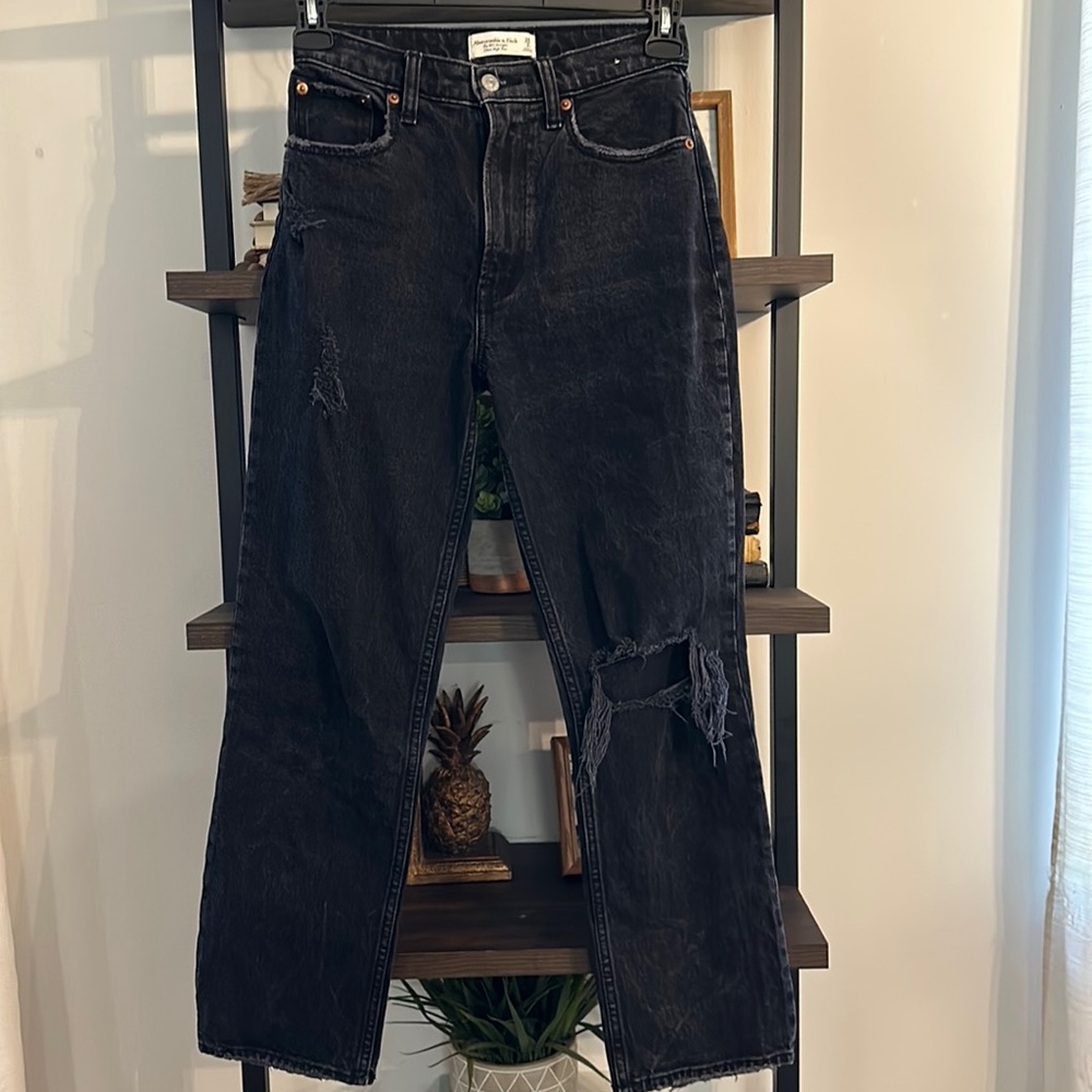 Abercrombie The 90s Straight Ultra High Rise